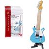 Bandai - Nanoblock - Chitarra Elettrica Blu - Mini personaggio a mattoncini - Gioco di costruzione - Kit di costruzione di figurine di strumenti musicali in pixel - NBC346