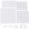 SEPGLITTER 206 pezzi di tamponi autoadesivi elastici per porta trasparenti in gomma di grandi dimensioni per mobili, sound Impact, ammortizzazione per porte, armadi, tastiere (4 misure)