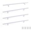 SPDYCESS 4 pezzi Maniglie per Mobili, Maniglia per Cassetti della Cucina, per Armadio Cameretta, per Porta del Bagno, per l'Arredamento della Casa, Ø10 mm, con Viti, Distanza dei Fori 192 mm, Bianco