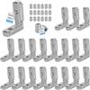SUPAWAY 20 Staffe angolari con scanalatura a T Connettore angolare 3030 Giunto ad angolo retto Staffa angolare in lega di alluminio Scanalatura per profilo europeo standard in alluminio con 40 viti