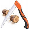Omnikryp Seghetto Potatura, Seghe Pieghevole con 265 mm Lama in Acciaio SK5, Segaccio con Manico Antiscivolo con Denti a Taglienti, Sega a Mano per Giardino, Campeggio, Tree Trimming, Caccia e Altro