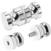 Aoyswuz 2 Pezzi Pomolo per Porte Vetro Lega di Alluminio 30 mm Doccia Vetro Pomello per Porta di Porta Scorrevole Bagno