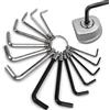 D.A.Y. Republic Set di 14 chiavi a brugola esagonali su un comodo anello in metallo, metrico 2 mm, 2,5 mm, 3 mm, 4 mm, 5 mm, 6 mm, 1/16 5/64 3/32 e 7/32 (14 pezzi)