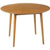 Beliani Tavolo da pranzo legno chiaro 110 cm MDF caucciù retrò soggiorno sala da pranzo