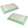 Sleepys Coppia cuscini in Memory Foam SOIA, 74x42 Alto 13 cm saponetta Forato con Fodera in Jersey 100% Cotone - Guanciale Naturale, MIGLIORA L'UMORE