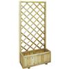 EV Pannello in legno Rettangolare con Fioriera impregnato in autoclve a rete giardino recinzioni divisori 75x180 cm EV