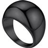 GoldChic JEWELRY Anello Nero Donna Uomo, Anello Uomo Acciaio Inossidabile Taglia 22 Anello Grosso Per Rockstar, 16 mm Anello Donna Nero