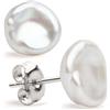 SECRET & YOU - Orecchini donna perla coltivata d'acqua dolce Keshi bianco e grigio - Argento sterling 925 - Disponibile in 10 taglie da 7-8 mm a 15-16 mm