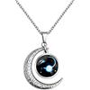 LEJAHAO Collana Segno Zodiacale Uomo Ragazzo Acciaio Inox al Titanio Galassia costellazioni Luna Oroscopo Goth collane Pendente Personalizzate Necklace Gioielli per Ragazza Migliori Amiche