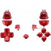 Perfect Part Set completo Mod Kit Pulsanti L2 R2 L1 R1 Dpad Tasto per PS4 Pro JDM-040 JDS-040 CUH-ZCT2 Controller (Cromo Rosso)