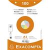 Exacompta 1000 Schede 5x5 Forate in Film 148x210 mm Assortite