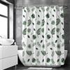 Loti Living Tenda Doccia 180 x 200 cm - Resistente alla Muffa e all'Acqua - Tessuto in Poliestere - Con Bordo Ponderato - Tenda Vasca da Bagno - Ganci Inclusi - Leaves
