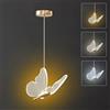 TONGNIDA Moderna Farfalla D'oro Lampada a Sospensione in Acrilico, 3 Modalità di Colore Lampada a Sospensione, 150CM Cavo Regolabile, 6W Lampadario a LED Per la Decorazione, Soggiorno, Camera da Letto