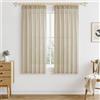 MRTREES Tenda per soggiorno, beige con gancio per binario scorrevole, 140 x 170 cm (LXH) Tende economiche boheme moderne corte per cucina camera da letto, soggiorno, confezione da 2