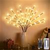 Kinamy Albero Led, Set di 3 Albero Luci Led Rami, 60 LED 8 Modalità di Luce con Spina, Rami Luminosi Natalizi, con Telecomando e Timer per Natalizie, Thanksgiving, Pasquali