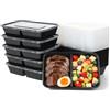 Jogoico 25Pcs Contenitori Per Alimenti Ermetici Di 2 Scomparto 500ml | Riutilizzabili Meal Prep Scatole con coperchio Scatole Bento Per Il Cibo Recipienti Plastica per Microonde Ufficio Lavoro