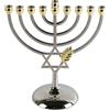 VOANZO Candeliere a Nove Teste in Lega di Zinco Menora da 18 cm, candelabro a Forma di Stella di David, Regalo di Capodanno ebraico, Adatto per la Decorazione di Feste di Hanukkah
