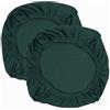 Yikko Coprisedili elasticizzati elasticizzati in spandex, lavabili per sedie da ufficio, sala da pranzo, bar, decorazione per feste di matrimonio (2, verde scuro)