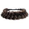 TOECWEGR Fascia con treccia di extension per capelli, accessorio di bellezza da donna e ragazza, classica treccia morbida e ampia, castano scuro