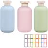 Ayicheyl 3 Pezzi Kit Viaggio Liquidi con Etichetta, 200ml Kit Da Viaggio Prodotti Bagno Contenitori Plastica, Contenitori Da Viaggio per Liquidi Riutilizzabile Squeeze Bottle per Shampoo, Gel Doccia