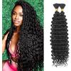 CAZSYSDD Deep Wave Bulk Hair for Braiding 22 inch No Weft Deep Wave Bundles Curly Braiding Hair Extensions for Boho Braids and Wavy Braiding 2 Braids Per Pack (1B, 22inch (1pack))