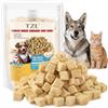 TZL Snack per Gatti Liofilizzati con Pollo e Merluzzo, Premio Naturale ad Alto Proteine per Cani, Trattamento Sano Masticabile a Ingredienti Limitati 50g