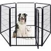 XINZI Recinzione modulare per cani, 80 cm di altezza, per cuccioli, in metallo, per interni ed esterni (6 elementi)