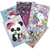 Julian Ross By Pigna Quaderno Maxi Bambini, Confezione Mista 5 Pezzi, 24 Fogli, Carta 100 Grammi, Bambino e Bambina, Unicorno, Dinosauro T-Rex, Animali, Gamer (Quadretti - 10mm, Girl)