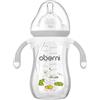 Oberni Anticolica biberon 270 ml/9 oz con valvola AirFree per neonati a partire dai 12 mesi in su, peso biberon con manici, colore grigio