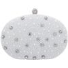 Jywmsc Pochette di perle per le donne Borsa da sera bianca con perline Borsa da sera formale Prom Pearly Clutch Borse