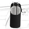 Linkidea portabottiglie laterale extra large per sedile auto, compatibile con EYQ 128 oz e Hydracy 78 oz, borsa porta bicchiere da appendere con tasca in rete, Nero