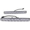 Tbest Luci di Marcia Diurna per Auto Luci di Marcia Diurna per Auto Fari Anteriori/Fari 2 Pezzi Luce di Marcia Diurna a Striscia Lunga Bianca a 9 LED DRL Lampada di Guida per