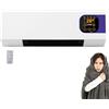 Lpoppcx Condizionatore Senza Unità Esterna 2000W Condizionatore D'aria A Parete, Aire Acondicionado Portatil Con Telecomando, Uso Invernale Ed Estivo(Nessun vento freddo, solo vento normale e vento caldo)