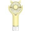 lineno Carino Mini Ventilatore Portatile Turbo Fan con spray per l'acqua Ventilatore a Mano Ventilatore Portatile USB Ricaricabile 3 Velocità Regolabili Ventilatore per Viaggio/Ufficio/Esterno (Rosa 1)