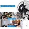 Fans Ventilatore da parete con nebulizzatore,Ventola ad alta potenza umidificatore di raffreddamento,3 velocità regolabile, con serbatoio dell'acqua da 12 litri