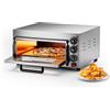 Wiltec Forno pizza elettrico, con pietra refrattaria in cordierite, 2000W, max 350°C Fornetto pizza