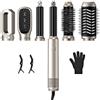 Onftrym 6 in 1 Asciugacapelli Hair Styler,1000W Spazzola Asciugacapelli Multifunzione,Air Styler Set con 3 Temperature,Arricciacapelli Automatico,Spazzola Aria Calda per Riccioli,Stiratura,Asciugare