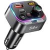Syncwire Trasmettitore FM Bluetooth 5.4 54W PD&QC3.0 Caricatore per Auto USB C [Ricarica Veloce] [Microfoni Doppi & Suono dei Bassi HiFi] [Interruttore Luminoso] Ricevitore Radio Chiamate in Vivavoce