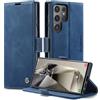 Phernykas Custodia Portafoglio Libro RFID per Samsung Galaxy S24 Ultra 5G | Flip Book Cover in pelle PU, Porta Carte, Protezione astuccio, Telefono Libretto Case per Samsung S24 Ultra, Blu