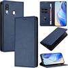 DENDICO Cover per Samsung Galaxy A40, Custodia in PU Pelle Portafoglio con Blocco RFID, Chiusura Magnetica Cover per Samsung A40, Blu Scuro