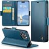 Rerzoiro Cover per iPhone 16 Pro Max Custodia Portafoglio [Blocco RFID] Premium Pelle PU Wallet Case Flip Libro con Porta Carte Slot Supporto Flip Case per iPhone 16 Pro Max, Blu
