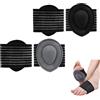 Yicoovey Set di 2 bende di supporto per arco plantare con supporto regolabile e cuscino in gel da 1,8 cm, bendaggio ortopedico metatarsale per lo sport/tutti i giorni, nero e grigio (traspirante e