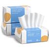 PoeticEHome Asciugamani Viso Monouso 300 Pezzi - Salviette Struccanti Ultra Morbide in Cotone Biodegradabile per Pelli Sensibili