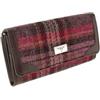 Glen Appin Harris Tweed LB2000 - Portafoglio pieghevole da donna, colore 144 bordeaux e rosa