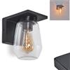 HOFSTEIN applique da esterno Aquin, applique moderna in metallo/vetro in colore antracite/ambra, applique con paralume in vetro, luce da esterno per patio, 1 x E27, senza lampadina, IP44