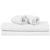 Corredocasa Completo Lenzuola Matrimoniale in Microfibra Alta Qualità Made in Italy - Completo Letto, Lenzuolo Sopra, Coppia Federe, in Tinta Unita, Leggero e Morbido (Bianco)