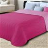 Bifulco Biancheria Malika Home Copriletto Trapuntato Matrimoniale Double Face 245x265 cm - Trapuntino Primaverile Estivo in Microfibra 100% Poliestere - Made in Italy, Imbottitura 100gr/mq (Rosa/Fucsia)