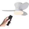 UOEONR Ventilatore da soffitto con luce 65 cm, 48 W, ventilatore da soffitto silenzioso, 6 velocità, 3000 K-6000 K dimmerabile V-entilatore P-lafond con reversibile DC motore, per camera da letto