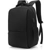 Besttravel Zaino Porta PC,Zaino PC Portatili con Anello antifurto.Zaino per Computer da 15.6 Pollici Notebook,Zaino per Laptop,Zaino Impermeabile da Uomo per Scuola,Lavoro o Viaggio-Nero