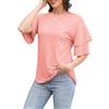 Rvinroo Top Donna Primaverili-Estivi Plus Size, T-Shirt & Camicia Donna Maniche Corte Comoda, Abbigliamento Casual Elegante per Donne - Ideale per Lavoro/Uscite Tarnfarbe S